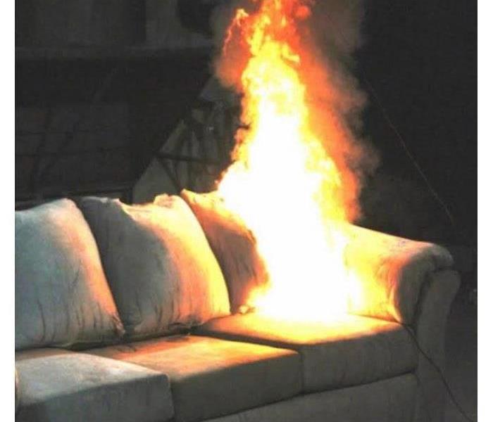 couch on fire